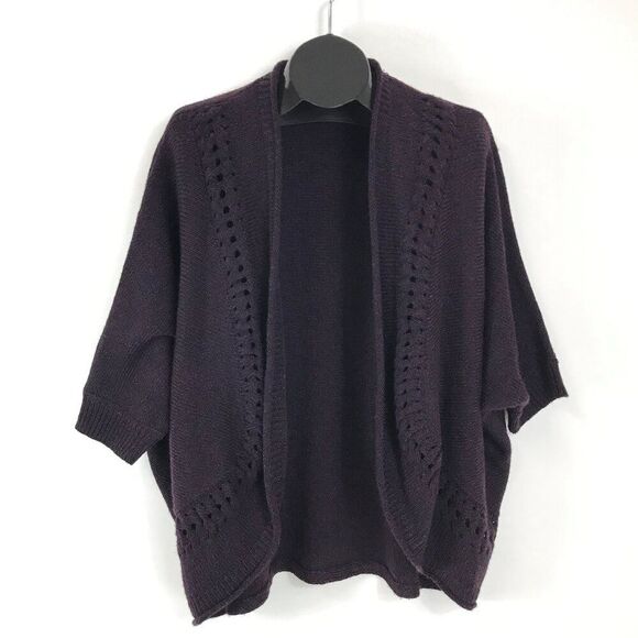 Lane Bryant Cocoon Cardigan Sweater Women's Plus Size 14/16 Purple Stretch Knit - Picture 1 of 8